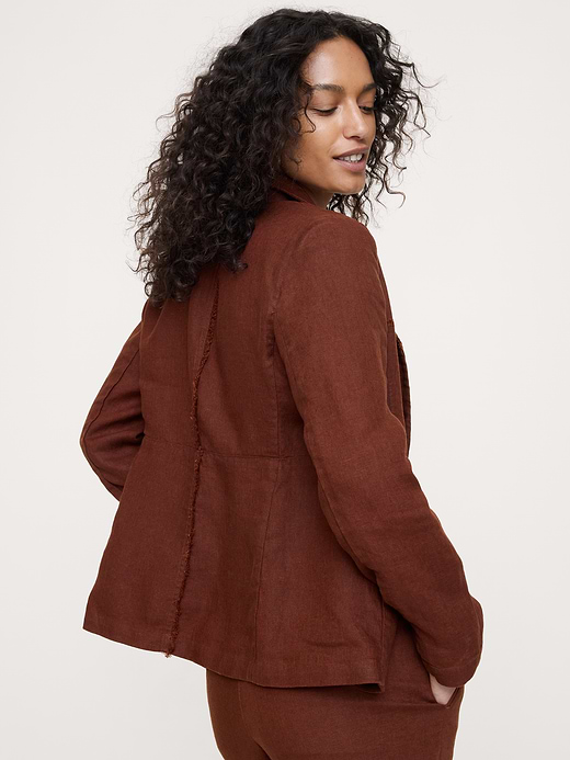 Banana Republic Fringe Linen Blazer — photo 3