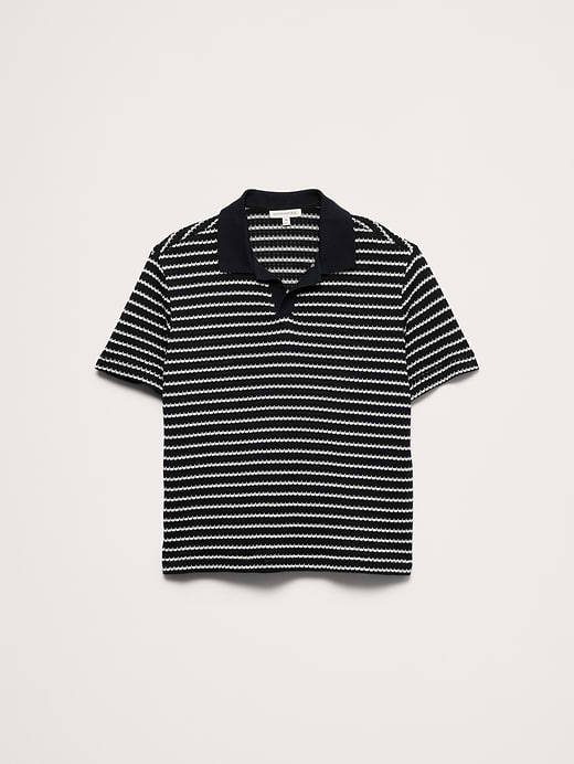 Banana Republic Stripe Johnny-Collar Polo — photo 5