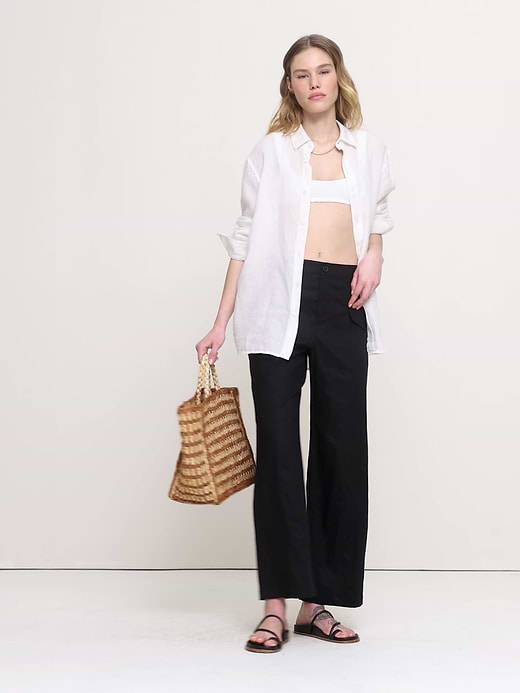 Banana Republic High-Rise Straight Utility Pant in Stretch Linen-Viscose — photo 7