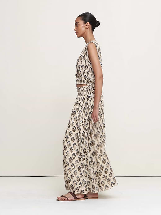 Banana Republic Smocked Georgette Maxi Skirt — photo 6