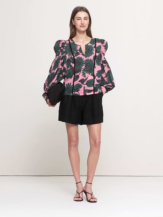 Banana Republic Lightweight Cotton Puff-Sleeve Top — photo 6