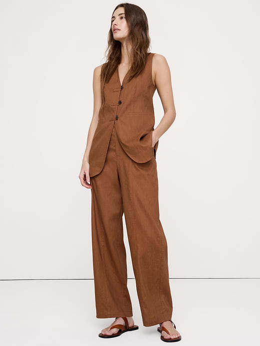 Banana Republic High-Rise Straight Utility Pant in Stretch Linen-Viscose — photo 6