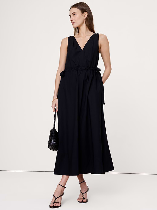 Banana Republic Twisted Shoulder Poplin Maxi Dress — photo 1