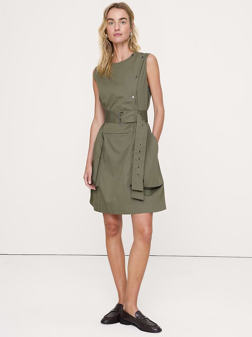 Banana Republic Stretch-Cotton Utility Mini Dress — photo 1