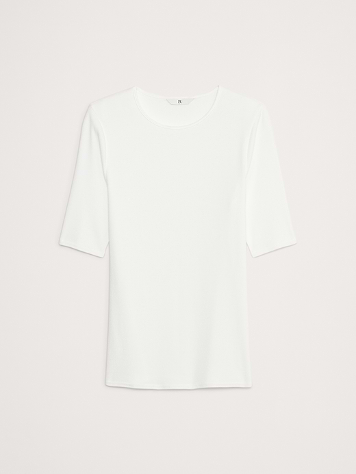 Banana Republic Ribbed Elbow-Sleeve T-Shirt — photo 5