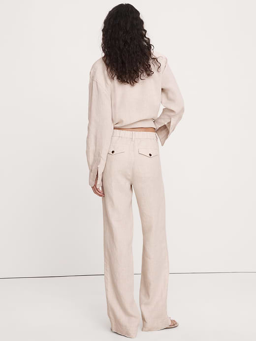 Banana Republic The Everyday Wide-Leg Pant in Linen — photo 3