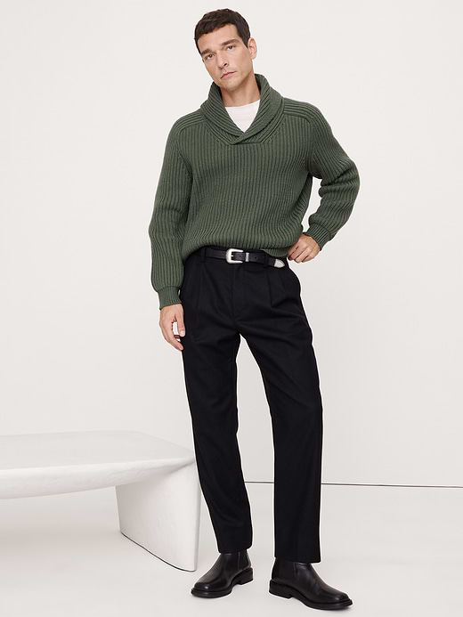 Banana Republic Ribbed Shawl-Collar Sweater — photo 1