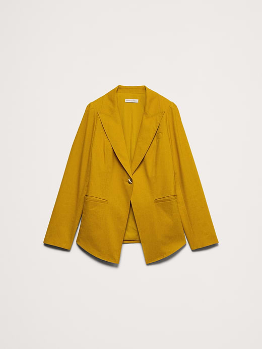 Banana Republic Stretch Linen-Viscose Long Blazer — photo 5