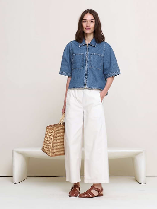 Banana Republic Denim Flare-Sleeve Jacket — photo 8