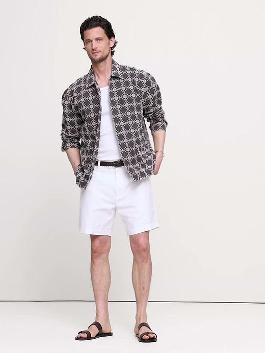 Banana Republic Relaxed-Fit Embroidered Linen Long-Sleeve Resort Shirt — photo 6