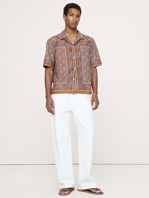 Banana Republic Relaxed-Fit Cotton Poplin Resort Shirt — photo 1