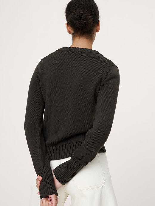 Banana Republic Larkspur Cotton-Silk V-Neck Sweater — photo 3