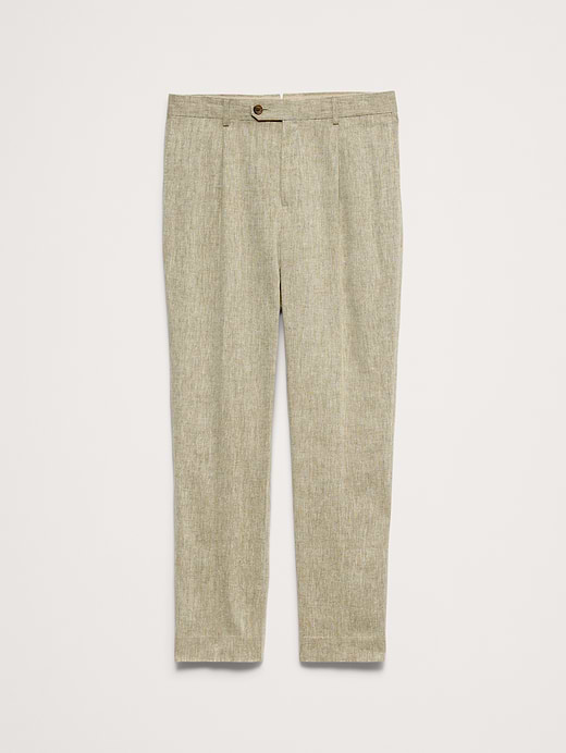 Banana Republic Tailored Slim-Fit Green Linen-Cotton Suit Pant — photo 5