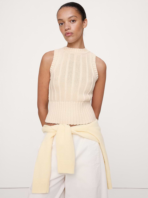 Banana Republic Chunky Cotton Sweater Tank — photo 1