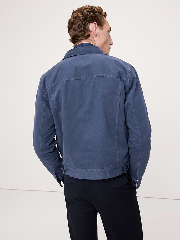 Banana Republic Cotton Twill Mechanic's Jacket with Corduroy Collar — photo 3