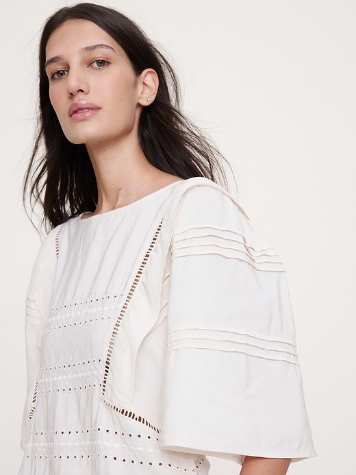 Banana Republic Tencel™-Linen Eyelet Mini Dress — photo 4