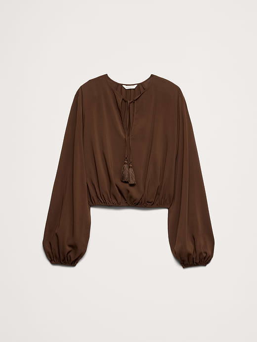 Banana Republic Georgette Tie-Neck Blouse — photo 6
