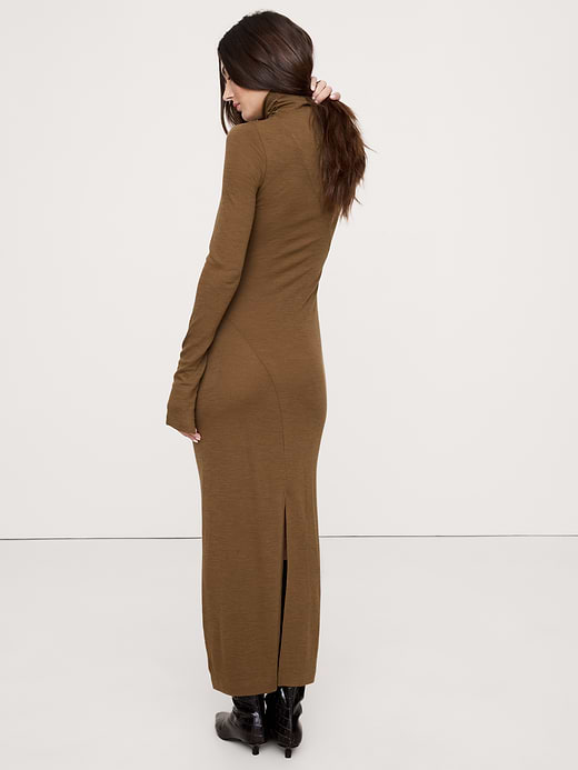 Banana Republic Wool-Blend Jersey Ruched Maxi Dress — photo 3