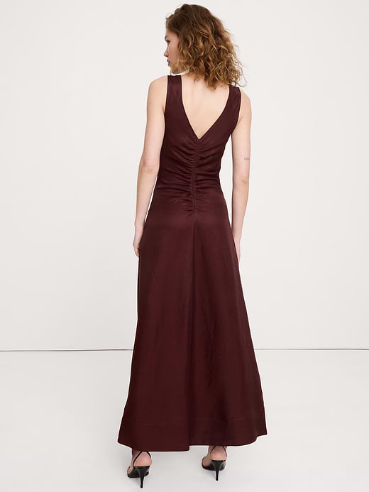 Banana Republic Viscose-Linen V-Neck Maxi Dress — photo 3