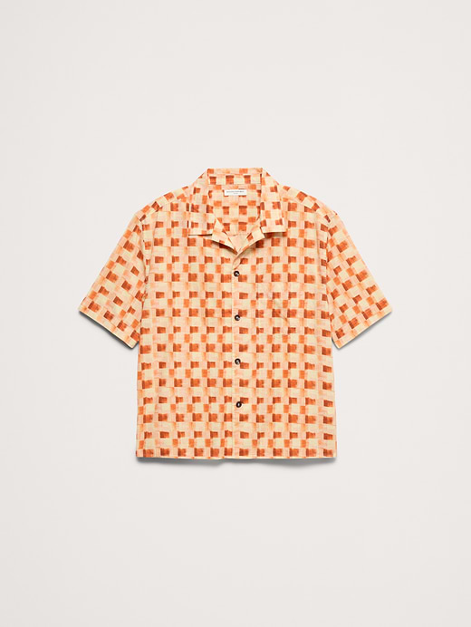 Banana Republic Relaxed-Fit Slub Cotton Resort Shirt — photo 5