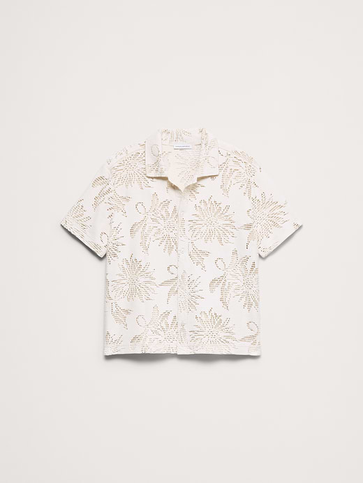Banana Republic Floral Knit Button-Down Shirt — photo 5