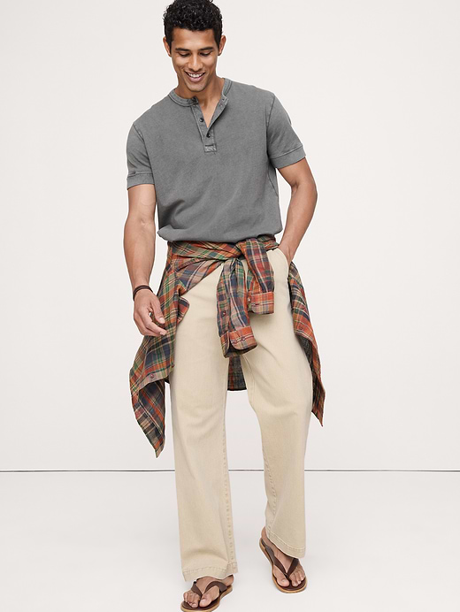 Banana Republic Heritage Cotton Slub Henley T-Shirt — photo 1