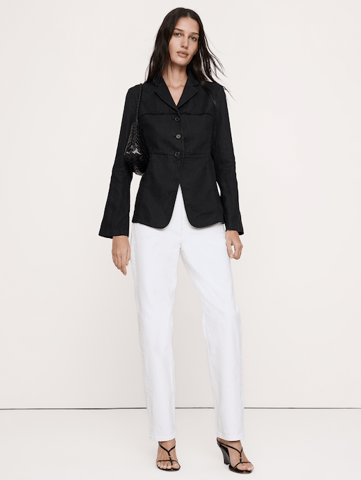 Banana Republic Fringe Linen Blazer — photo 1