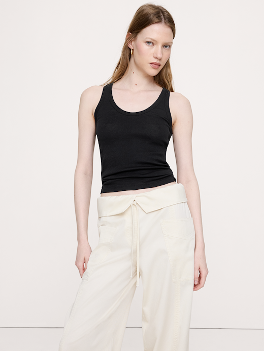 Banana Republic Airy Cotton Scoop-Neck Tank — photo 1