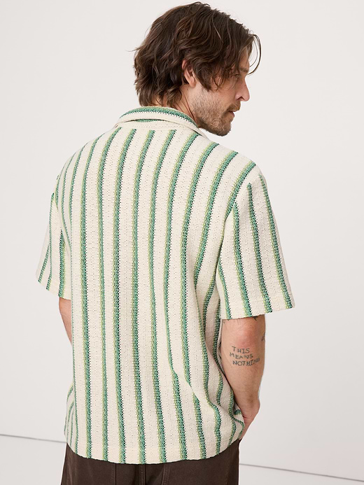 Banana Republic Stripe Knit Resort Shirt — photo 3