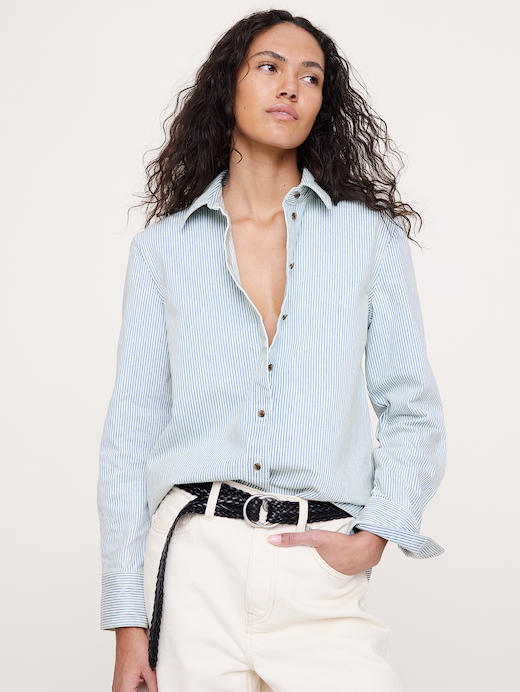 Banana Republic The Everyday Shirt in Denim — photo 4