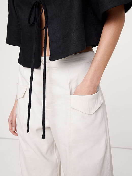 Banana Republic High-Rise Straight Utility Pant in Stretch Linen-Viscose — photo 4