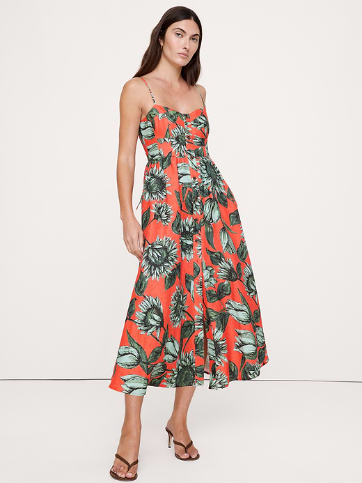 Banana Republic Linen Corset Button-Down Dress — photo 1