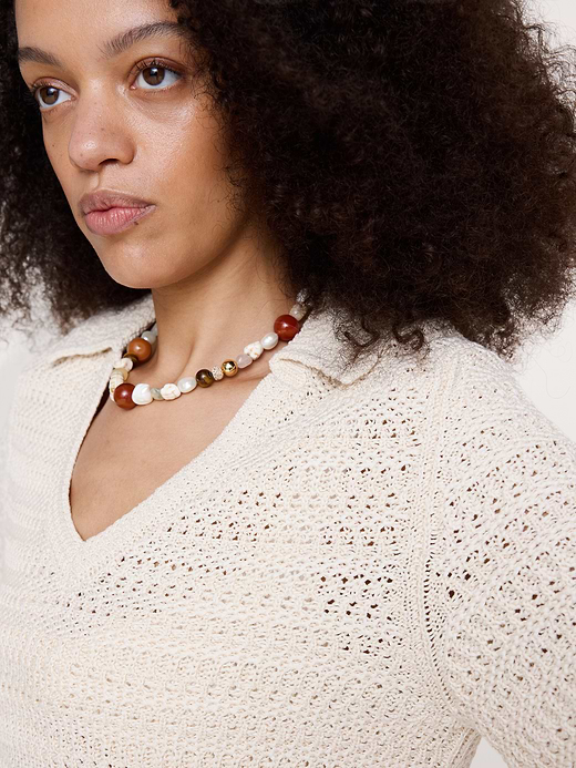Banana Republic Cotton Crochet Mini Sweater Dress — photo 4