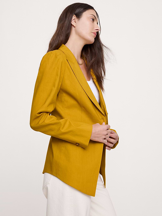 Banana Republic Stretch Linen-Viscose Long Blazer — photo 4