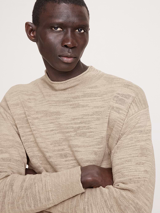 Banana Republic Linen-Cotton Slub Roll-Neck Sweater — photo 4