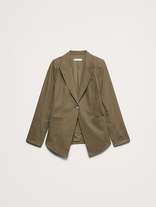 Banana Republic Stretch Linen-Viscose Long Blazer — photo 5