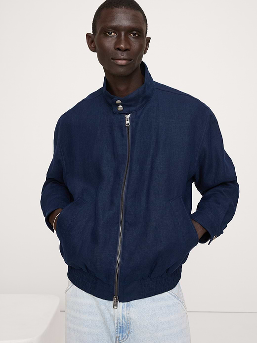 Banana Republic Linen Harrington Jacket — photo 1
