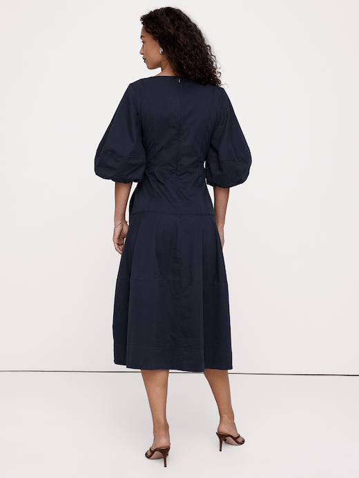 Banana Republic Cotton Twill Barrel Midi Dress — photo 3