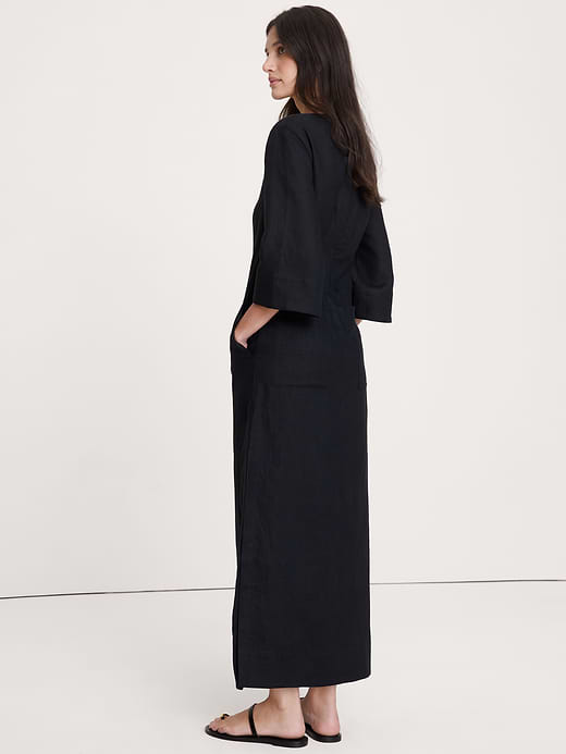 Banana Republic Linen Scoop-Neck Maxi Dress — photo 3