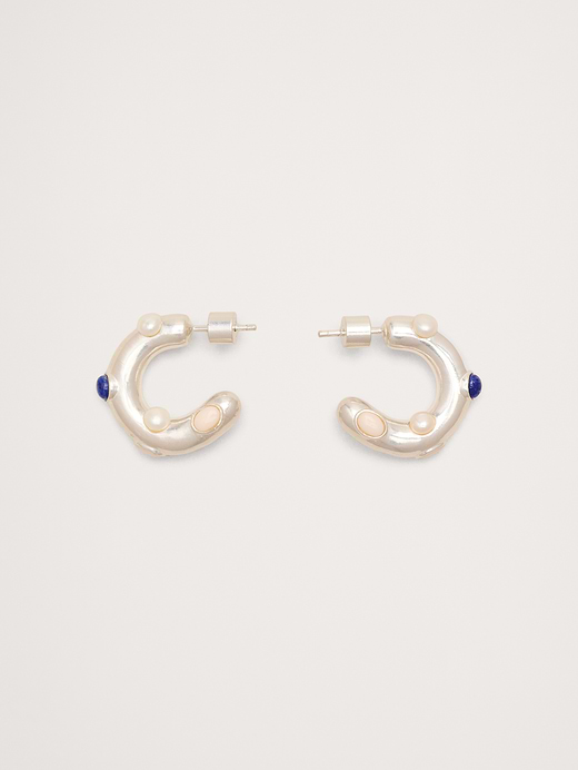 Banana Republic Gem Studded Hoop Earrings — photo 1