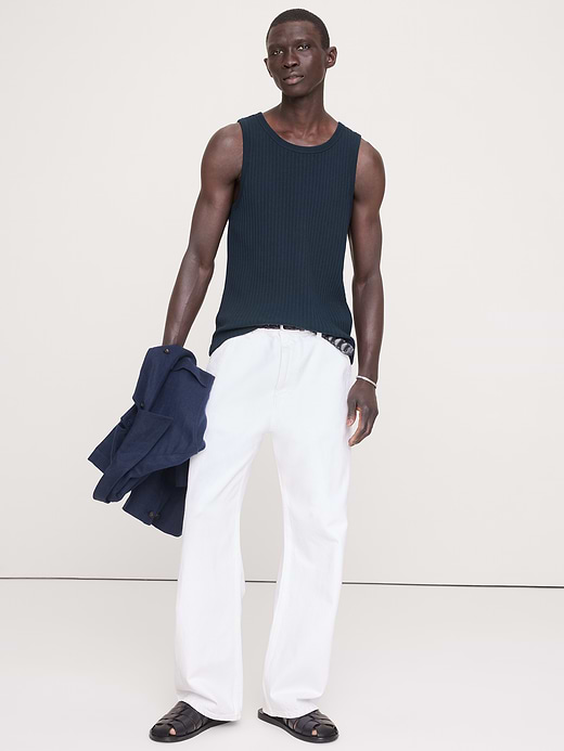 Banana Republic Ribbed Stretch-Cotton Tank — photo 1