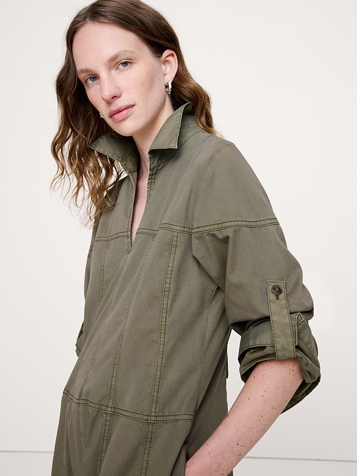 Banana Republic Cotton Twill Paneled Shirt Dress — photo 4