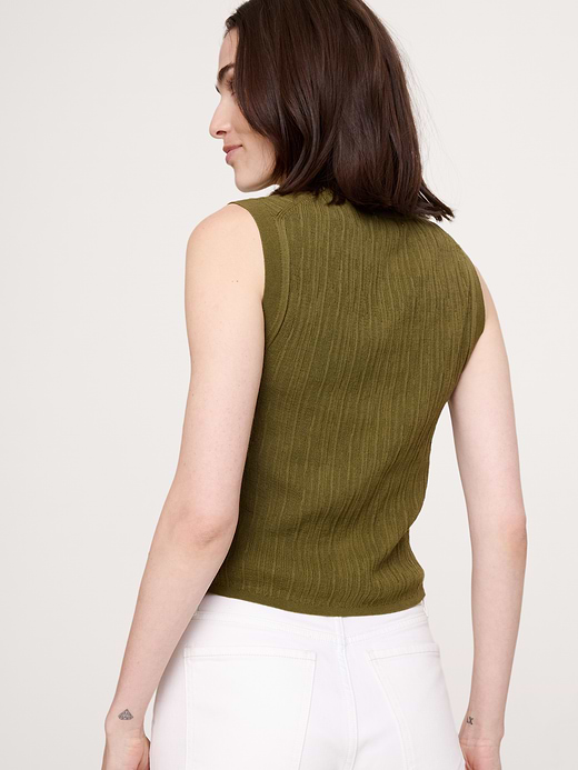 Banana Republic Crinkle Knit Vest — photo 3