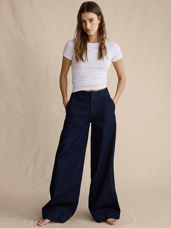 Banana Republic Mid-Rise Palazzo Jean — photo 5