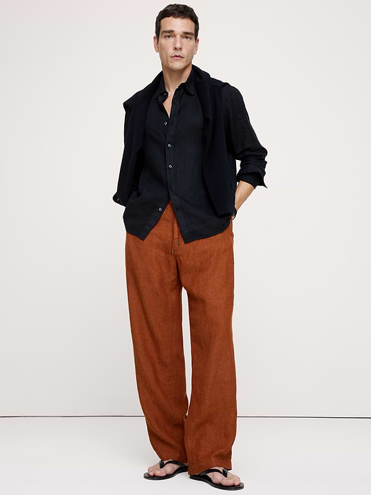 Banana Republic Relaxed Linen Pull-on Beach Pant — photo 1
