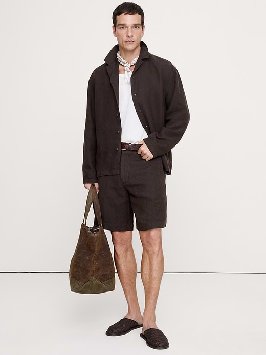 Banana Republic Relaxed-Fit Linen Long-Sleeve Resort Shirt — photo 4