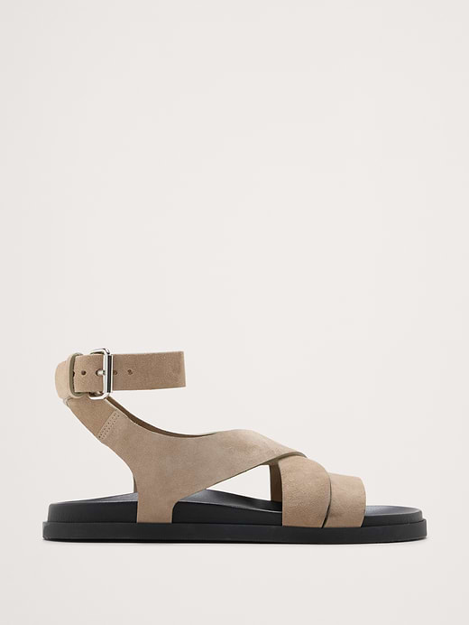 Banana Republic Italian Suede Ankle-Strap Sandal — photo 1