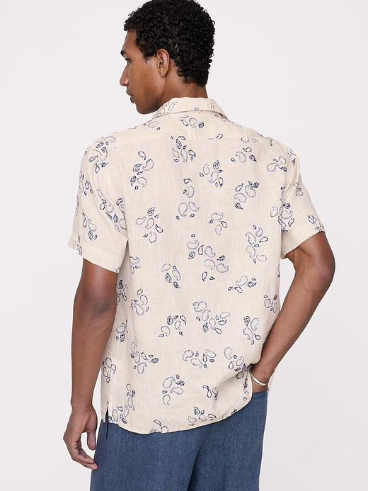 Banana Republic Standard-Fit Embroidered Linen Resort Shirt — photo 3