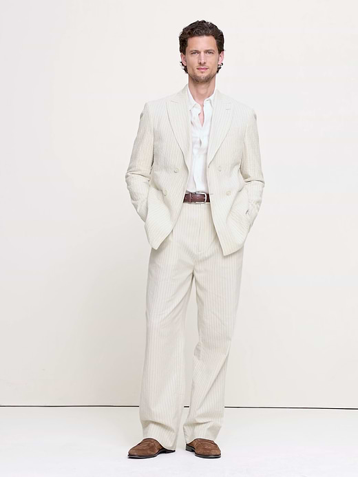 Banana Republic Italian Cotton-Linen Seersucker Suit Pant — photo 6