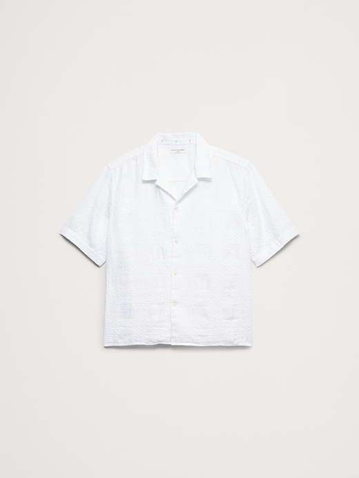 Banana Republic Relaxed-Fit Embroidered Linen Resort Shirt — photo 3